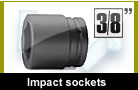 Impact sockets and accessories, 3/8" 
