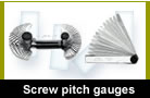 Screw pitch gauges and feeler gauges 